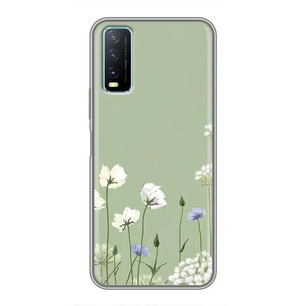 Чехол с принтом «Цветы на зеленом» для Vivo Y20