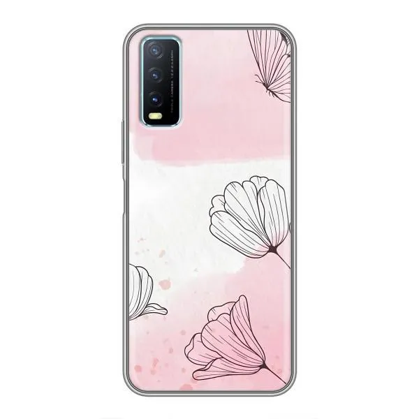 Чехол с принтом «Розовые цветы» для Vivo Y20