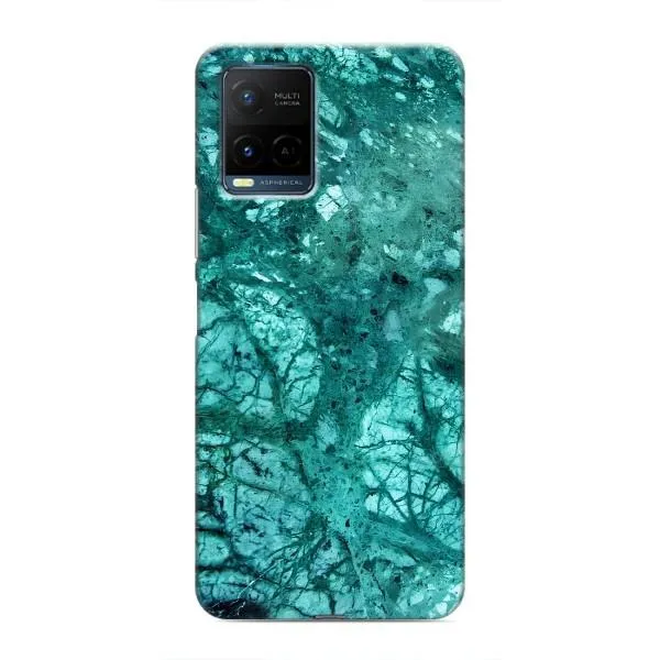 Чехол с принтом «Зеленый мрамор» для Vivo Y21 / Y21s