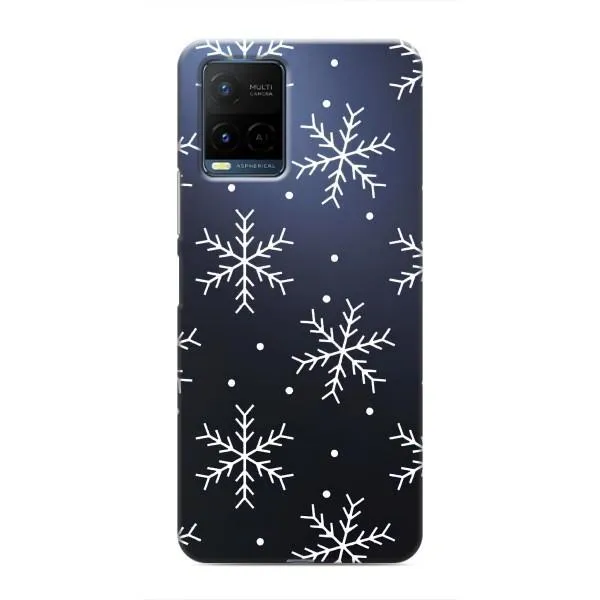 Чехол с принтом «Белые снежинки» для Vivo Y21 / Y21s