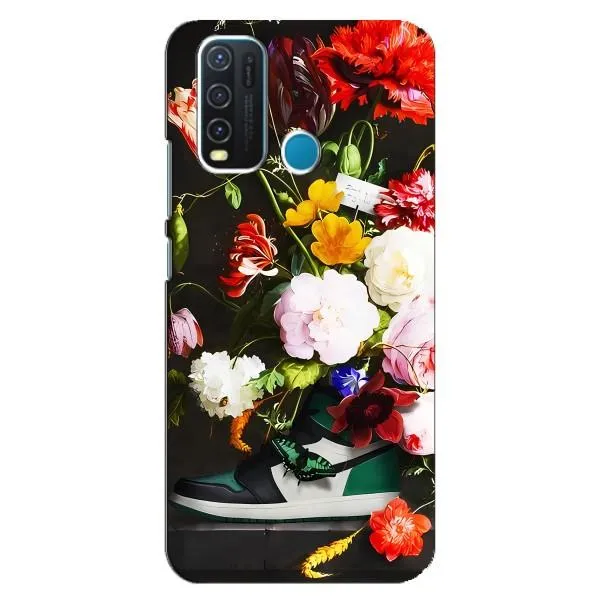 Чехол с принтом «Nike цветы» для Vivo Y30