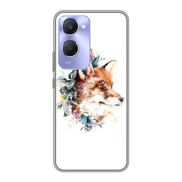 Чехол с принтом «Лисичка в цветочках» для Vivo Y36c