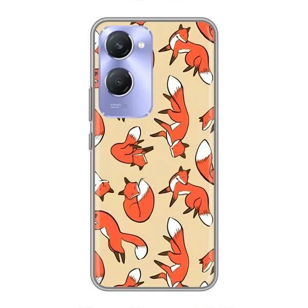 Чехол с принтом «Лисички» для Vivo Y36c