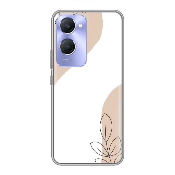 Чехол с принтом «Нюдовая веточка абстракция» для Vivo Y36c