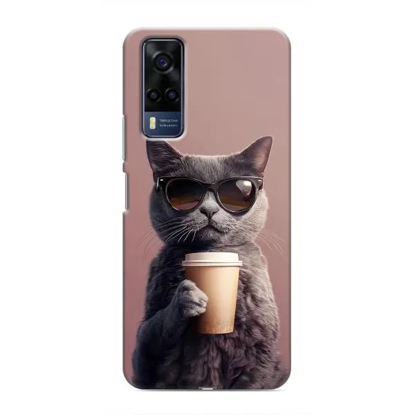 Чехол с принтом «Кот с кофе» для Vivo Y51 (2020) Чехол с принтом «Кот с кофе» для Vivo Y51 (2020)