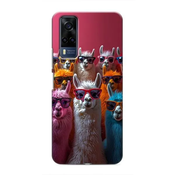 Чехол с принтом «Ламы в очках» для Vivo Y51 (2020) Чехол с принтом «Ламы в очках» для Vivo Y51 (2020)