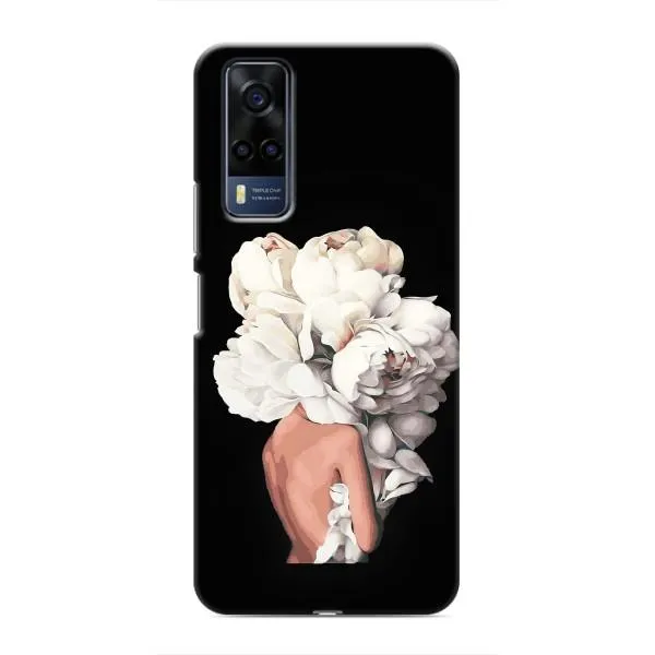 Чехол с принтом «Белые цветы» для Vivo Y53S