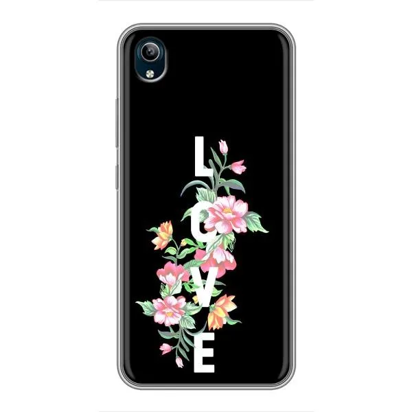Чохол з принтом «Квіти LOVE» для Vivo Y91C