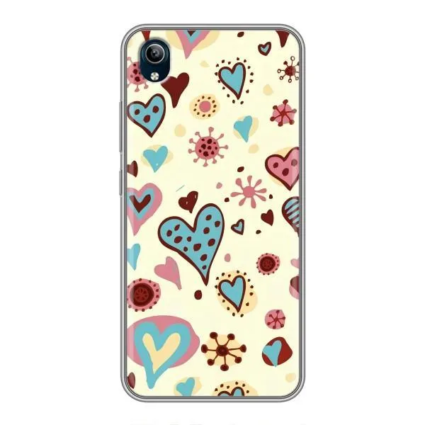 Чохол з принтом «Сердечки» для Vivo Y91C