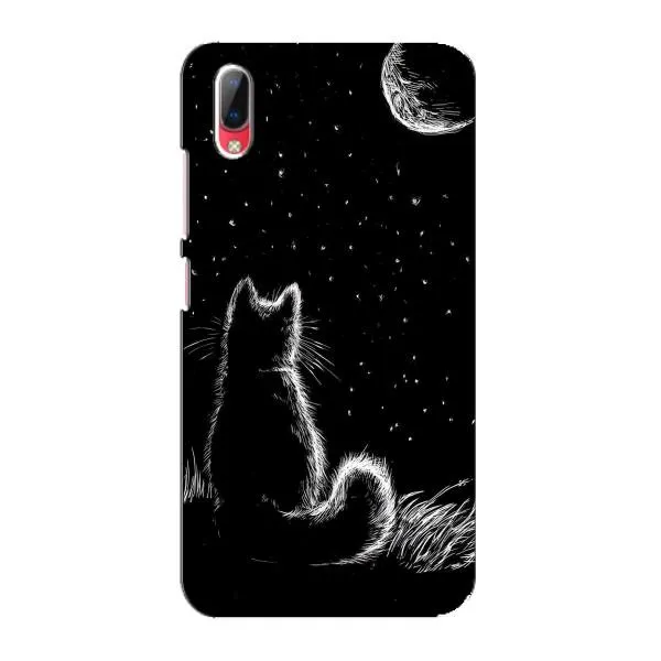 Чехол с принтом «Котик и луна» для Vivo Y93 / Y93S