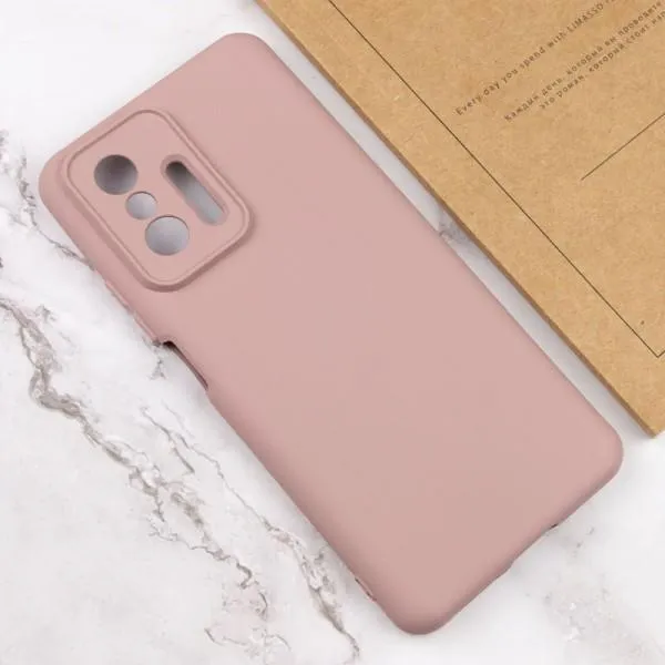 Чохол TPU GETMAN Liquid Silk Full Camera для Xiaomi 11T / 11T Pro — Рожевий — фото 4