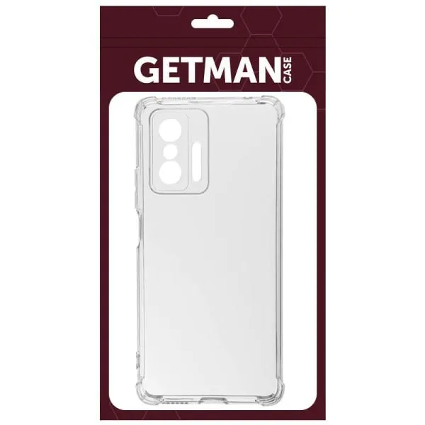 TPU чохол GETMAN Ease logo посилені кути Full Camera для Xiaomi 11T / 11T Pro — Прозорий — фото 4