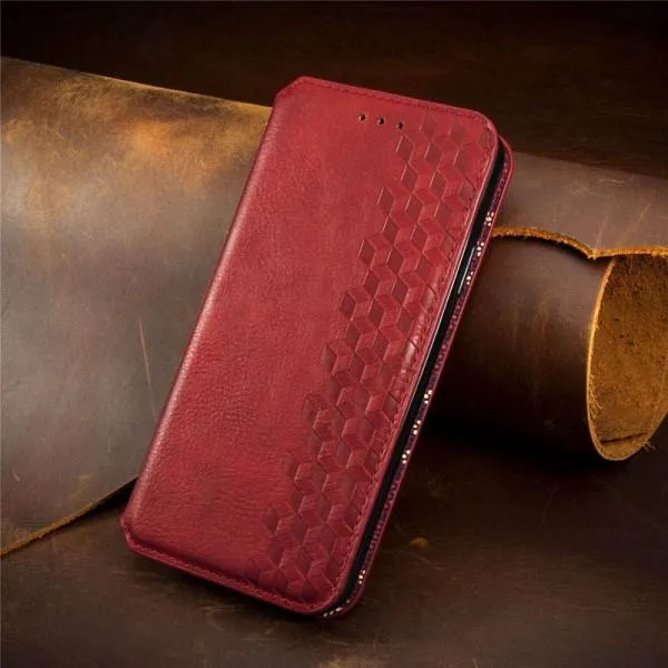Кожаный чехол-книжка GETMAN Cubic (PU) для Xiaomi 11T / 11T Pro — Красный — фото 5