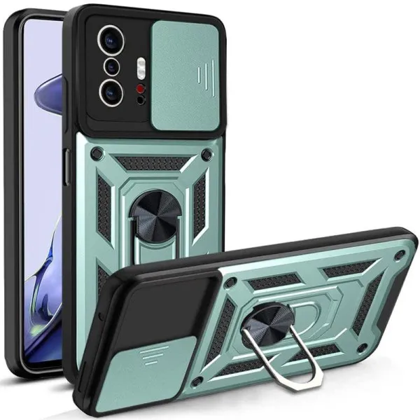 Чохол Ummi Camshield Serge Ring для Xiaomi 11T / 11T Pro — Зелений