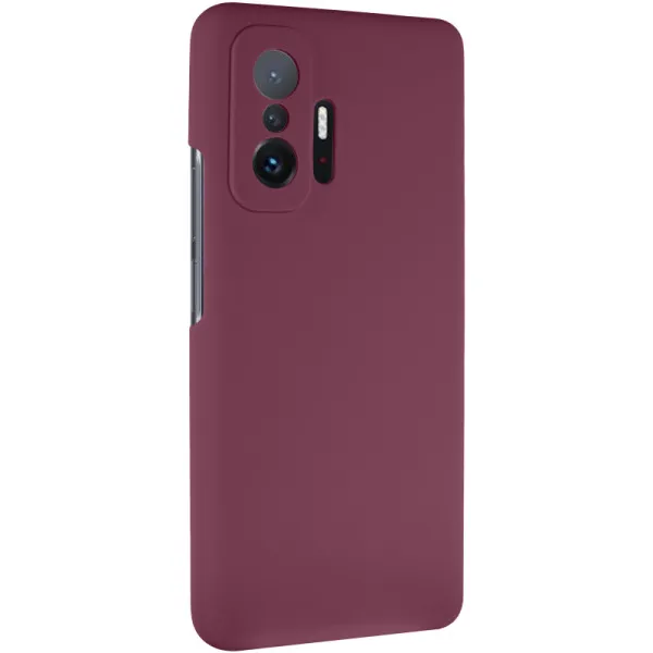 Чохол Silicone Cover Lakshmi Full Camera (AAA) для Xiaomi 11T / 11T Pro — Бордовий — фото 1