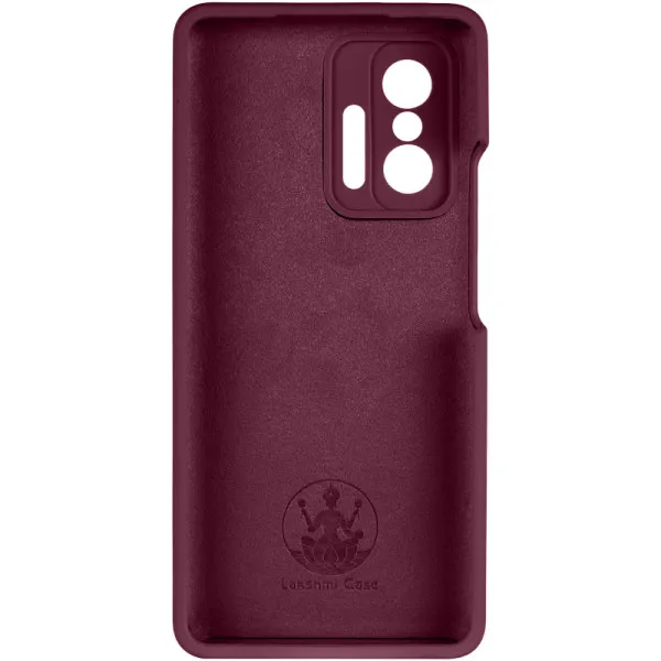 Чохол Silicone Cover Lakshmi Full Camera (AAA) для Xiaomi 11T / 11T Pro — Бордовий — фото 3