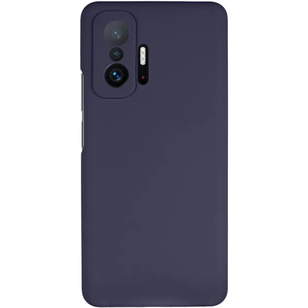 Чехол Silicone Cover Lakshmi Full Camera (AAA) для Xiaomi 11T / 11T Pro — Темно-синий — фото 2