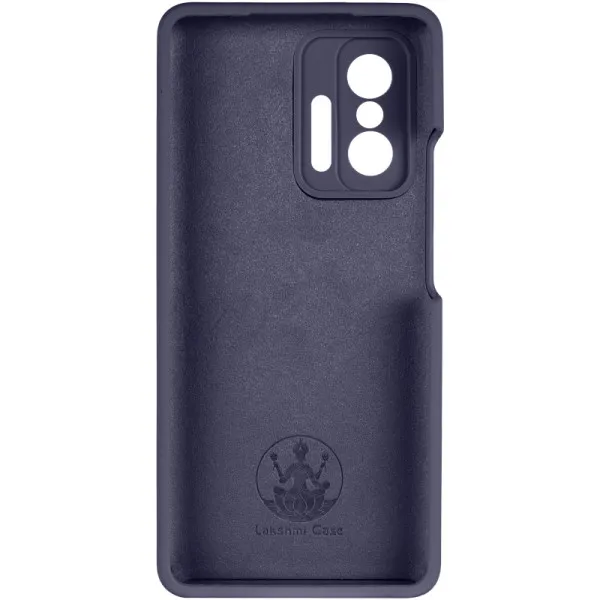 Чехол Silicone Cover Lakshmi Full Camera (AAA) для Xiaomi 11T / 11T Pro — Темно-синий — фото 3