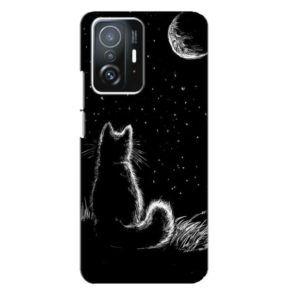 Чехол с принтом «Котик и луна» для Xiaomi 11T / 11T Pro