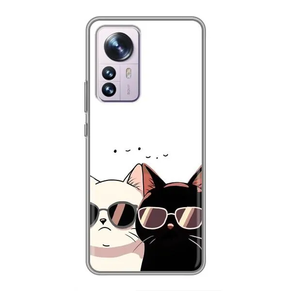 Чехол с принтом «Коты в очках» для Xiaomi 12 / 12X Чехол с принтом «Коты в очках» для Xiaomi 12 / 12X