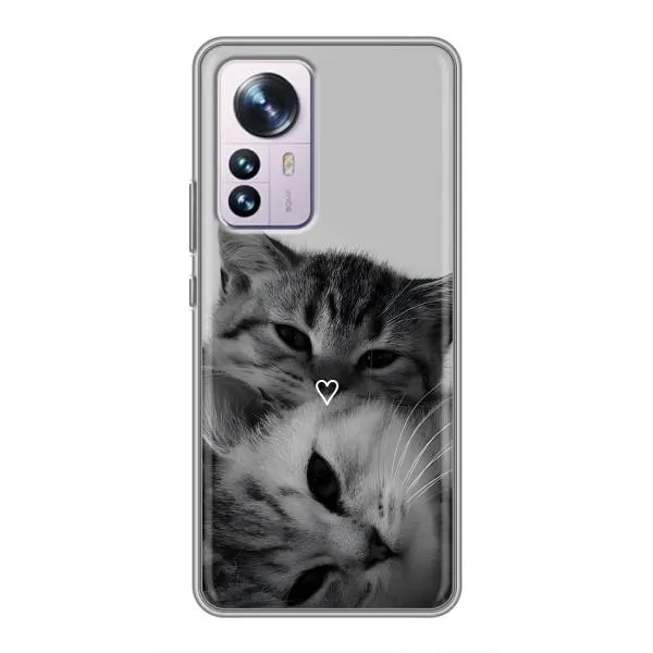 Чехол с принтом «Пара котов» для Xiaomi 12 / 12X Чехол с принтом «Пара котов» для Xiaomi 12 / 12X