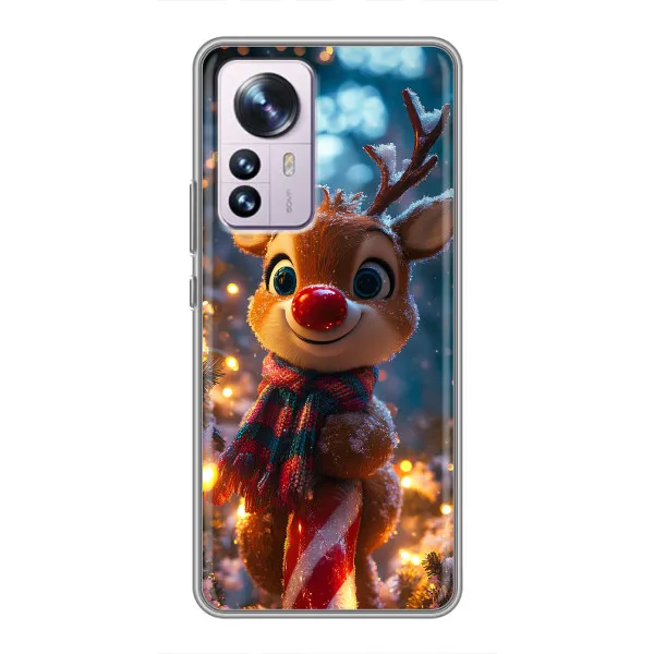 Чехол с принтом «Олень с шарфом» для Xiaomi 12 / 12X