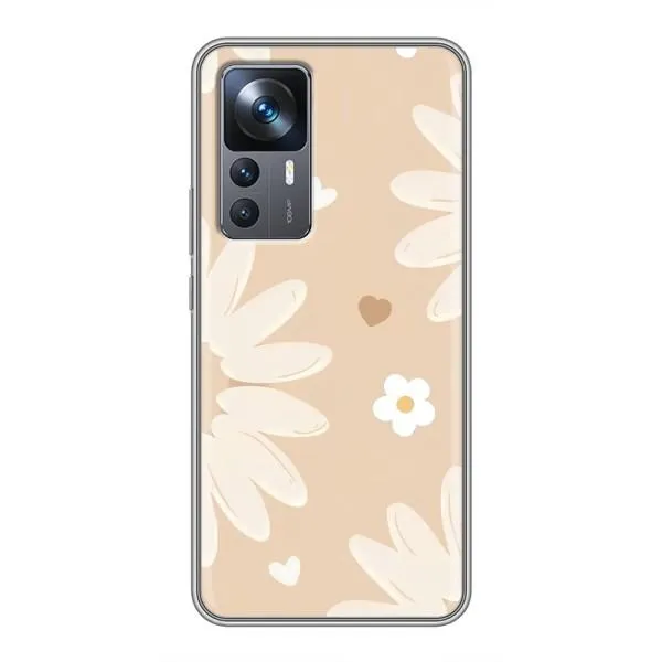 Чехол с принтом «Бежевые цветы» для Xiaomi 12T Pro