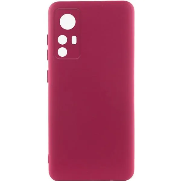 Чехол Silicone Cover Lakshmi Full Camera (A) для Xiaomi 12T / 12T Pro — Бордовый — фото 1