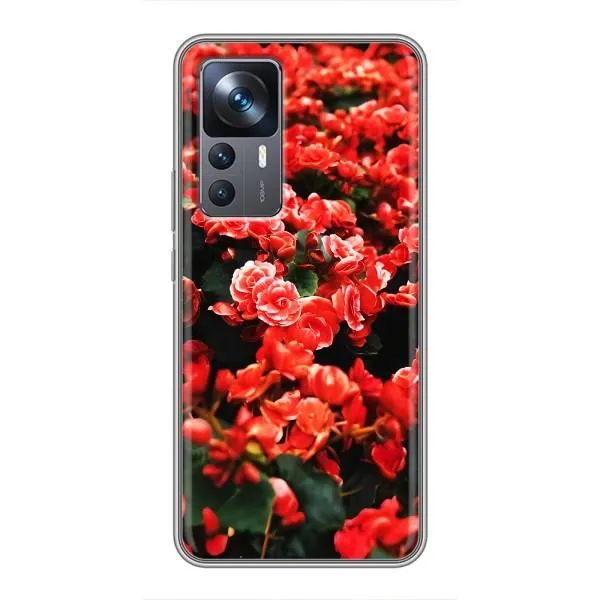 Чохол з принтом «Квіти червоні» для Xiaomi 12T