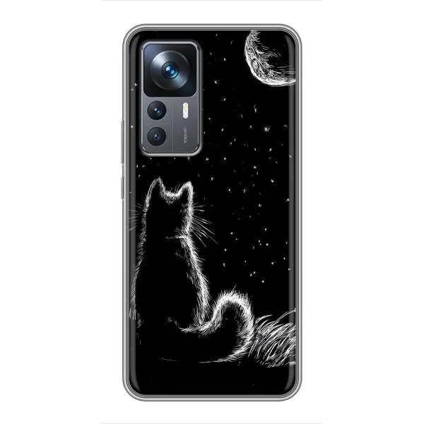 Чохол з принтом «Котик і місяць» для Xiaomi 12T