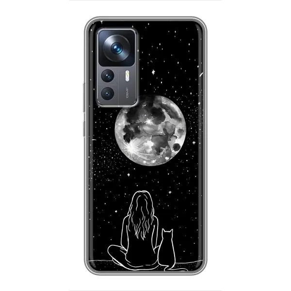 Чохол з принтом «Дівчина з котом» для Xiaomi 12T