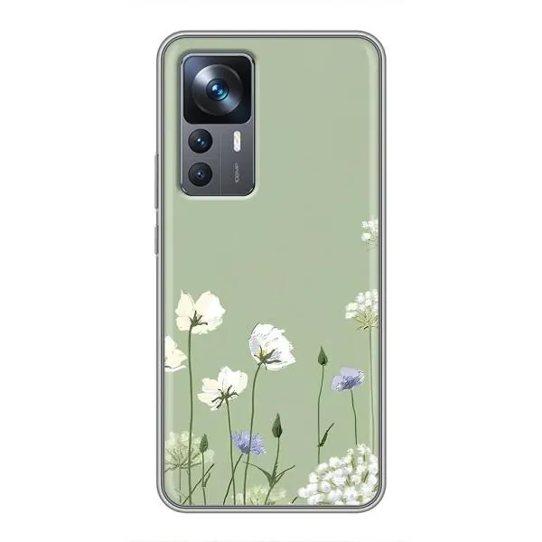 Чохол з принтом «Квіти на зеленому» для Xiaomi 12T Чохол з принтом «Квіти на зеленому» для Xiaomi 12T