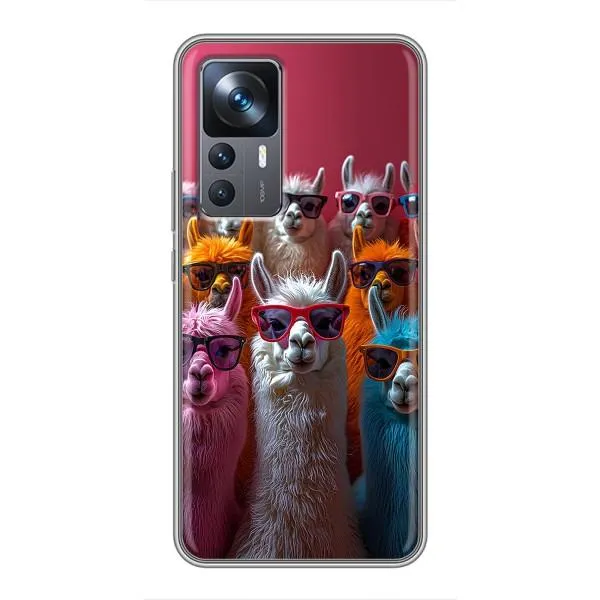Чохол з принтом «Лами в окулярах» для Xiaomi 12T