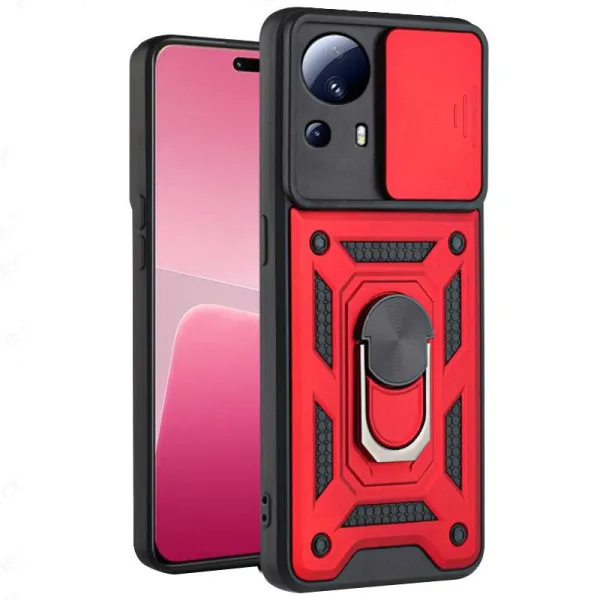 Чохол Ummi Camshield Serge Ring для Xiaomi 13 Lite — Червоний
