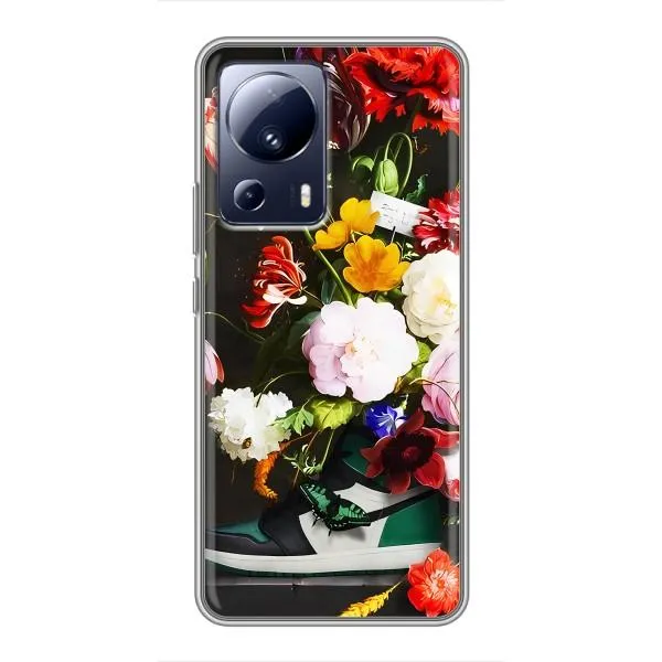 Чехол с принтом «Nike цветы» для Xiaomi 13 Lite
