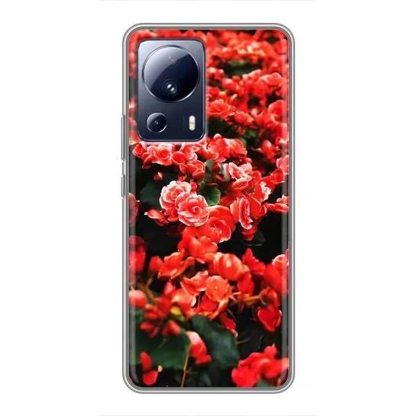 Чехол с принтом «Цветы красные» для Xiaomi 13 Lite