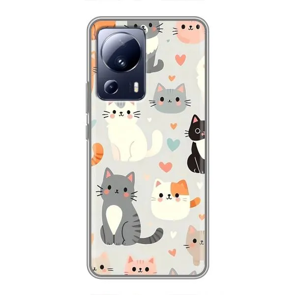 Чехол с принтом «Коллаж котов» для Xiaomi 13 Lite