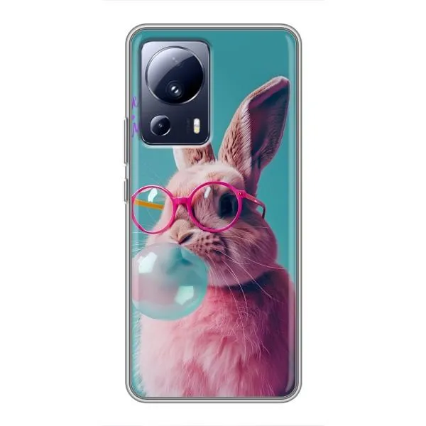 Чехол с принтом «Кролик в очках» для Xiaomi 13 Lite