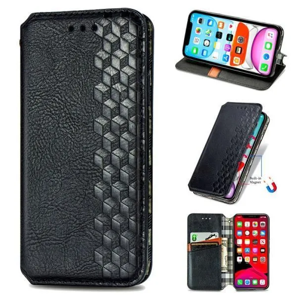 Шкіряний чохол-книжка GETMAN Cubic (PU) для Xiaomi 13 Pro — Чорний — фото 3