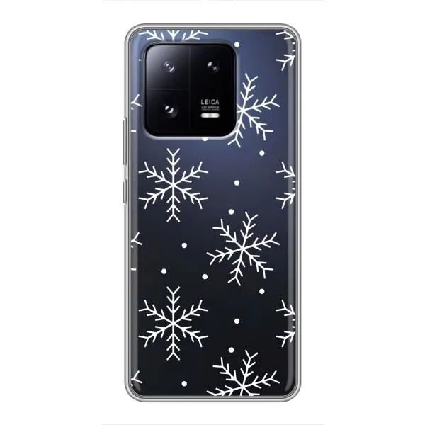 Чехол с принтом «Белые снежинки» для Xiaomi 13 Pro