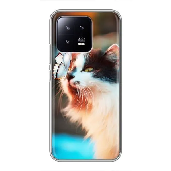 Чохол з принтом «Котик з метеликом» для Xiaomi 13