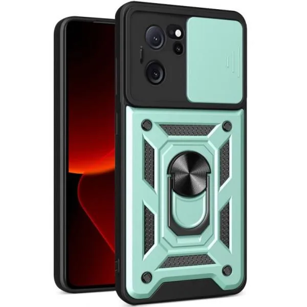 Ударопрочный чехол Camshield Serge Ring для Xiaomi 13T / 13T Pro — Зеленый — фото 2