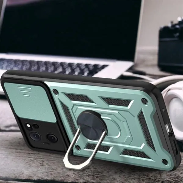 Ударопрочный чехол Camshield Serge Ring для Xiaomi 13T / 13T Pro — Зеленый — фото 4