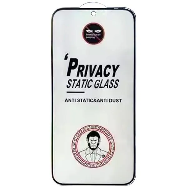 Захисне скло Privacy 5D (тех.пак) для Xiaomi 13T / 13T Pro / Redmi Note 13 4G — Чорний — фото 2