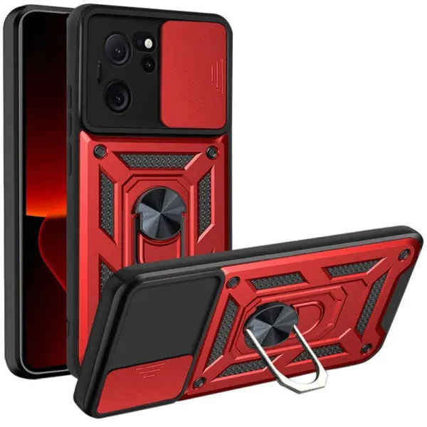 Чехол Ummi Camshield Serge Ring для Xiaomi 13T / 13T Pro — Красный — фото 1 Чехол Ummi Camshield Serge Ring для Xiaomi 13T / 13T Pro — Красный — фото 1