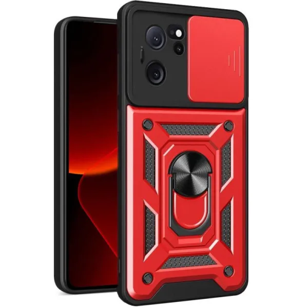 Чехол Ummi Camshield Serge Ring для Xiaomi 13T / 13T Pro — Красный — фото 2 Чехол Ummi Camshield Serge Ring для Xiaomi 13T / 13T Pro — Красный — фото 2