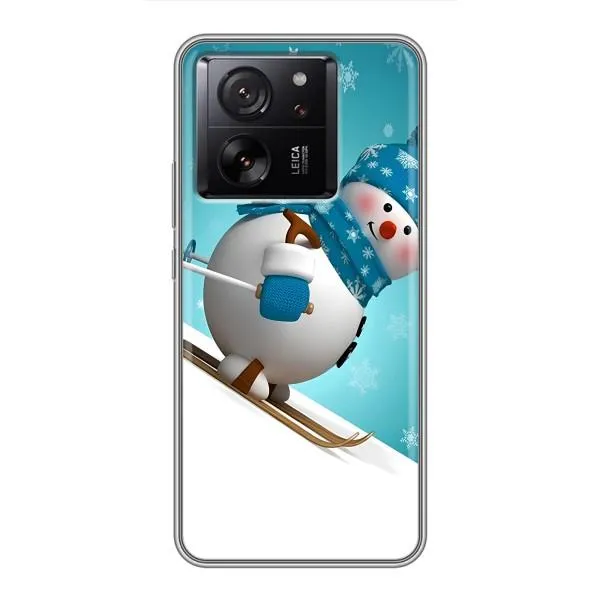 Чехол с принтом «Снеговик на лыжах» для Xiaomi 13T