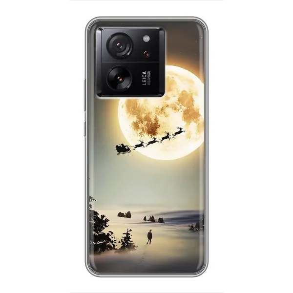 Чехол с принтом «Санта на луне» для Xiaomi 13T