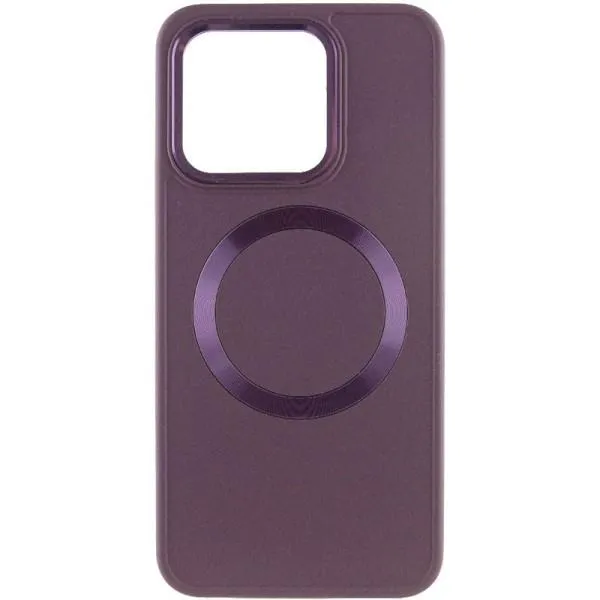 TPU чехол Bonbon Metal Style with Magnetic Fit для Xiaomi 14 Pro — Бордовый — фото 2