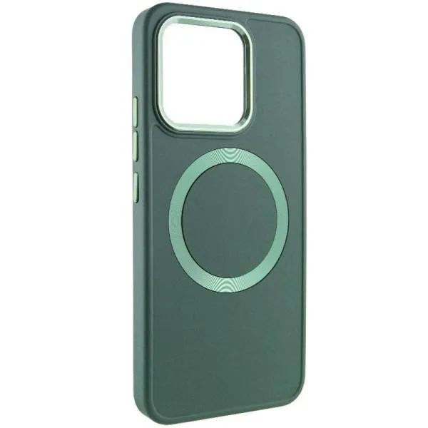 TPU чехол Bonbon Metal Style with Magnetic Fit для Xiaomi 14 Pro — Зеленый — фото 1